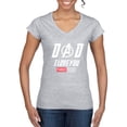 thumbnail image 1 of Wild Bobby, Dad I Love You 3000 Endgame Superhero Gift Idea, Father's Day, Women Standard V-Neck Tee, Heather Grey, Large, 1 of 4