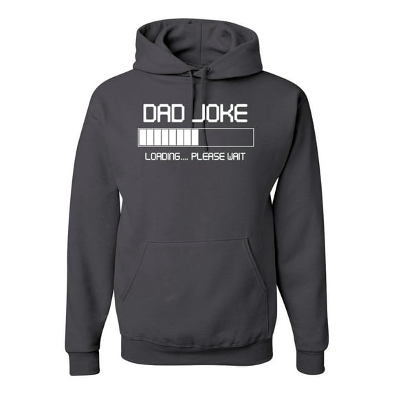 Wild Bobby,Dad Joke Loading Hilarious Funny Dad Granpa Daddy, Father's Day, Unisex Graphic Hoodie Sweatshirt, Charcoal, Medium