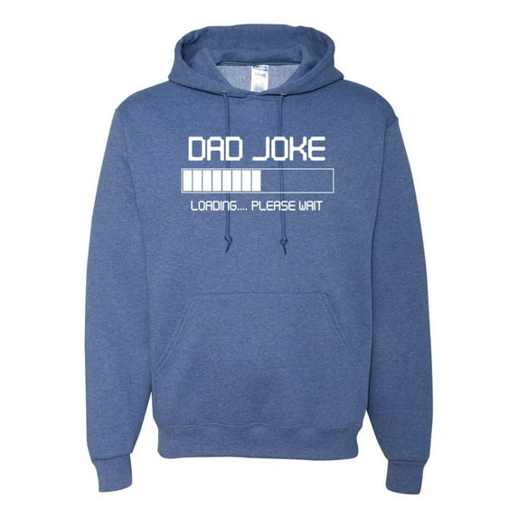 Wild Bobby,Dad Joke Loading Hilarious Funny Dad Granpa Daddy, Father's Day, Unisex Graphic Hoodie Sweatshirt, Vintage Heather Blue, X-Large