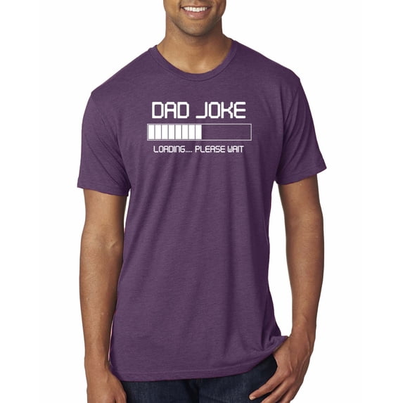 Wild Bobby, Dad Joke Loading Hilarious Funny Dad Granpa Daddy Fathers Day Gift | Mens Father's Day Premium Tri Blend T-Shirt, Vintage Purple, Medium