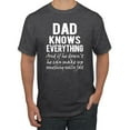 thumbnail image 1 of Wild Bobby,Dad Knows Everything Know It All Funny Men, Father's Day, Tees, Father's Day, Men Graphic Tees, Heather Black, Medium, 1 of 3