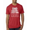 thumbnail image 1 of Wild Bobby,Dad Knows Everything Know It All Funny Men, Father's Day, Tees, Father's Day, Men Premium Tri Blend Tees, Vintage Red, Small, 1 of 3