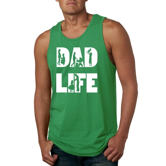 Wild Bobby,Dad Life Kids Father Husband Best Dad Gift, Father's Day, Men Graphic Tank Top, Kelly, X-Large