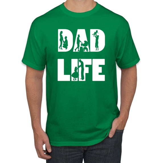 Wild Bobby,Dad Life Kids Father Husband Best Dad Gift, Father's Day, Men Graphic Tees, Kelly, 5XL