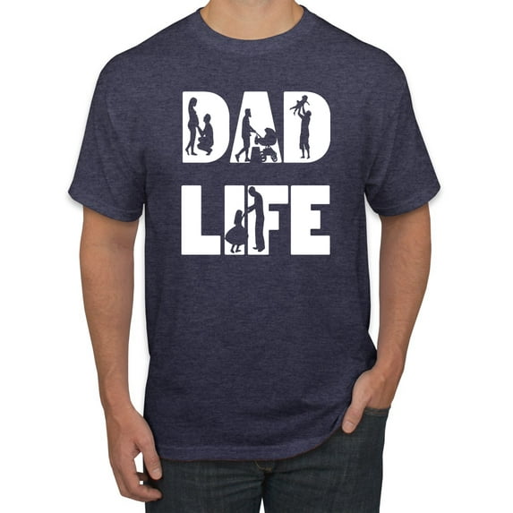 Wild Bobby,Dad Life Kids Father Husband Best Dad Gift, Father's Day, Men Graphic Tees, Vintage Heather Navy, 5XL