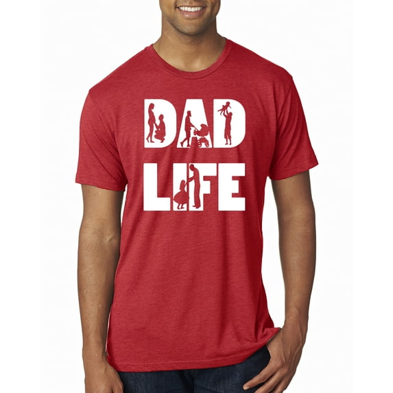 Wild Bobby,Dad Life Kids Father Husband Best Dad Gift, Father's Day, Men Premium Tri Blend Tees, Vintage Red, X-Large