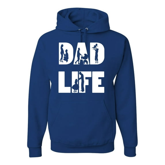 Wild Bobby,Dad Life Kids Father Husband Best Dad Gift, Father's Day, Unisex Graphic Hoodie Sweatshirt, Royal, Large