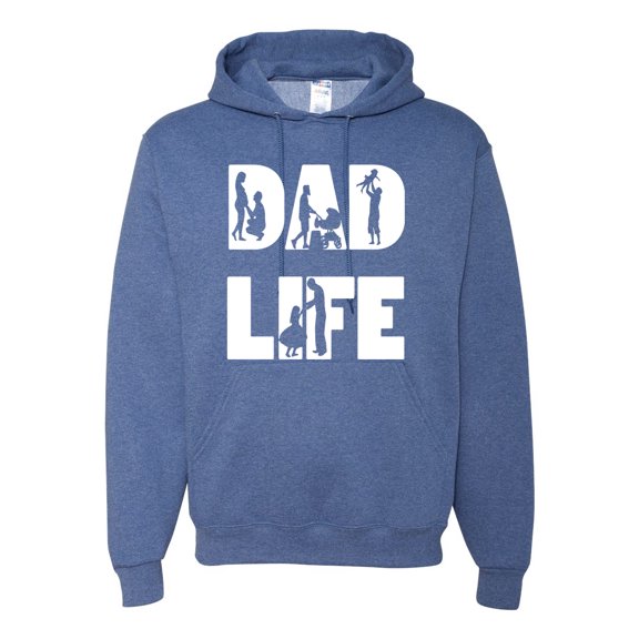 Wild Bobby,Dad Life Kids Father Husband Best Dad Gift, Father's Day, Unisex Graphic Hoodie Sweatshirt, Vintage Heather Blue, X-Large