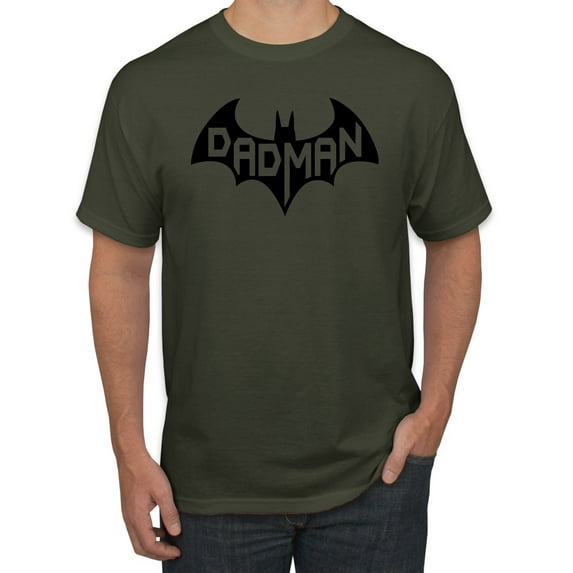 Wild Bobby, Dad Man Comic Logo Funny Gift, Father's Day, Men Graphic Tees, Military Green, 3XL