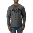 thumbnail image 1 of Wild Bobby, Dad Man Comic Logo Funny Gift, Father's Day, Men Long Sleeve Shirt, Heather Black, Large, 1 of 3