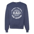 thumbnail image 1 of Wild Bobby,Dad Man Myth Legend Funny Dad Uncle Papa Granpa Dad Gift, Father's Day, Unisex Crewneck Graphic Sweatshirt, Vintage Heather Navy, Small, 1 of 3