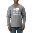 thumbnail image 1 of Wild Bobby,Dad The Man The Myth The Legend Best Daddy Father Gift, Father's Day, Men Long Sleeve Shirt, Heather Grey, Small, 1 of 3