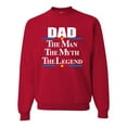 thumbnail image 1 of Wild Bobby,Dad The Man The Myth The Legend Best Daddy Father Gift, Father's Day, Unisex Crewneck Graphic Sweatshirt, Red, 2XL, 1 of 3