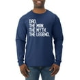 thumbnail image 1 of Wild Bobby, Dad The Man The Myth The Legend Father's Day Mens Long Sleeve Shirt, Navy, XX-Large, 1 of 6