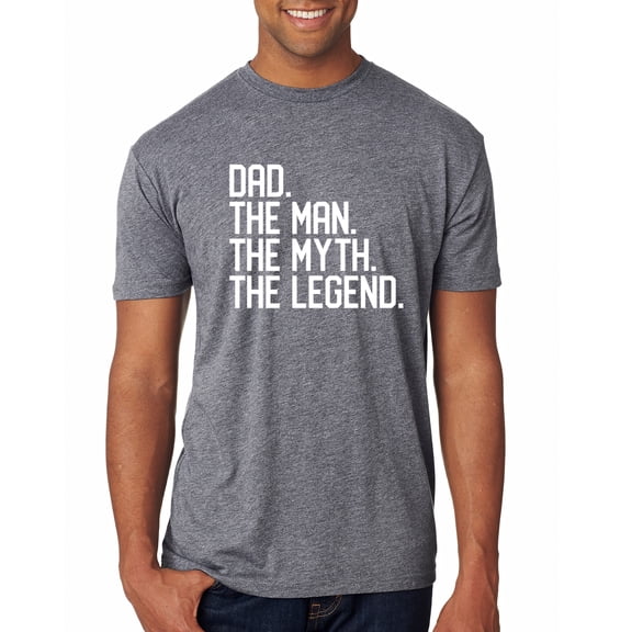 Wild Bobby, Dad The Man The Myth The Legend Father's Day Mens Premium Tri Blend Tee, Premium Heather, Medium