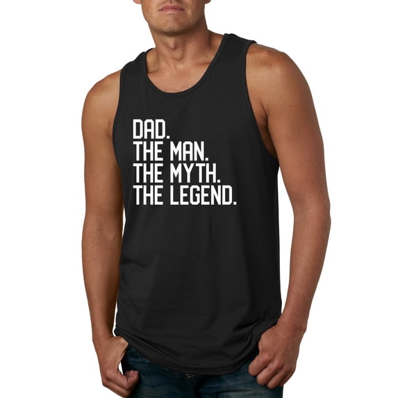 Wild Bobby, Dad The Man The Myth The Legend Father's Day Mens Tank Top, Black, Small