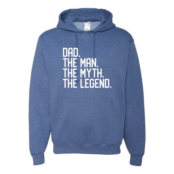 Wild Bobby, Dad The Man The Myth The Legend Father's Day Unisex Hoodie Sweatshirt, Vintage Heather Blue, X-Large