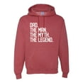 thumbnail image 1 of Wild Bobby, Dad The Man The Myth The Legend Father's Day Unisex Hoodie Sweatshirt, Vintage Heather Red, Medium, 1 of 6