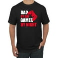 thumbnail image 1 of Wild Bobby,Dad by Day Gamer by Night Funny Gaming Dad Gift, Father's Day, Men Graphic Tees, Black, Small, 1 of 3