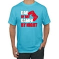 thumbnail image 1 of Wild Bobby,Dad by Day Gamer by Night Funny Gaming Dad Gift, Father's Day, Men Graphic Tees, Light Turquoise, 4XL, 1 of 3