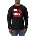thumbnail image 1 of Wild Bobby,Dad by Day Gamer by Night Funny Gaming Dad Gift, Father's Day, Men Long Sleeve Shirt, Black, Small, 1 of 3