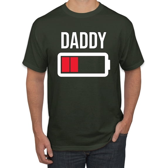 Wild Bobby, Daddy Battery, Father's Day, Men Graphic Tee, Forest Green, Medium