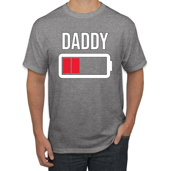 Wild Bobby, Daddy Battery, Father's Day, Men Graphic Tee, Heather Grey, Medium