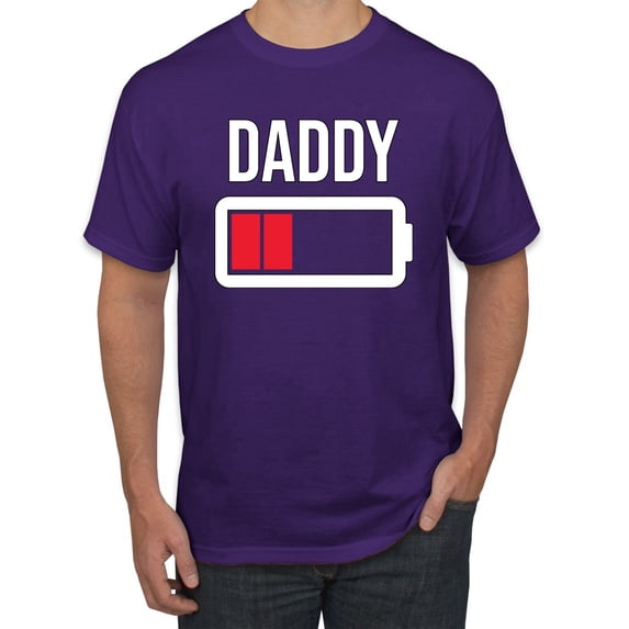 Wild Bobby, Daddy Battery, Father's Day, Men Graphic Tee, Purple, Large