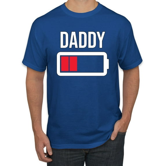 Wild Bobby, Daddy Battery, Father's Day, Men Graphic Tee, Royal, Medium