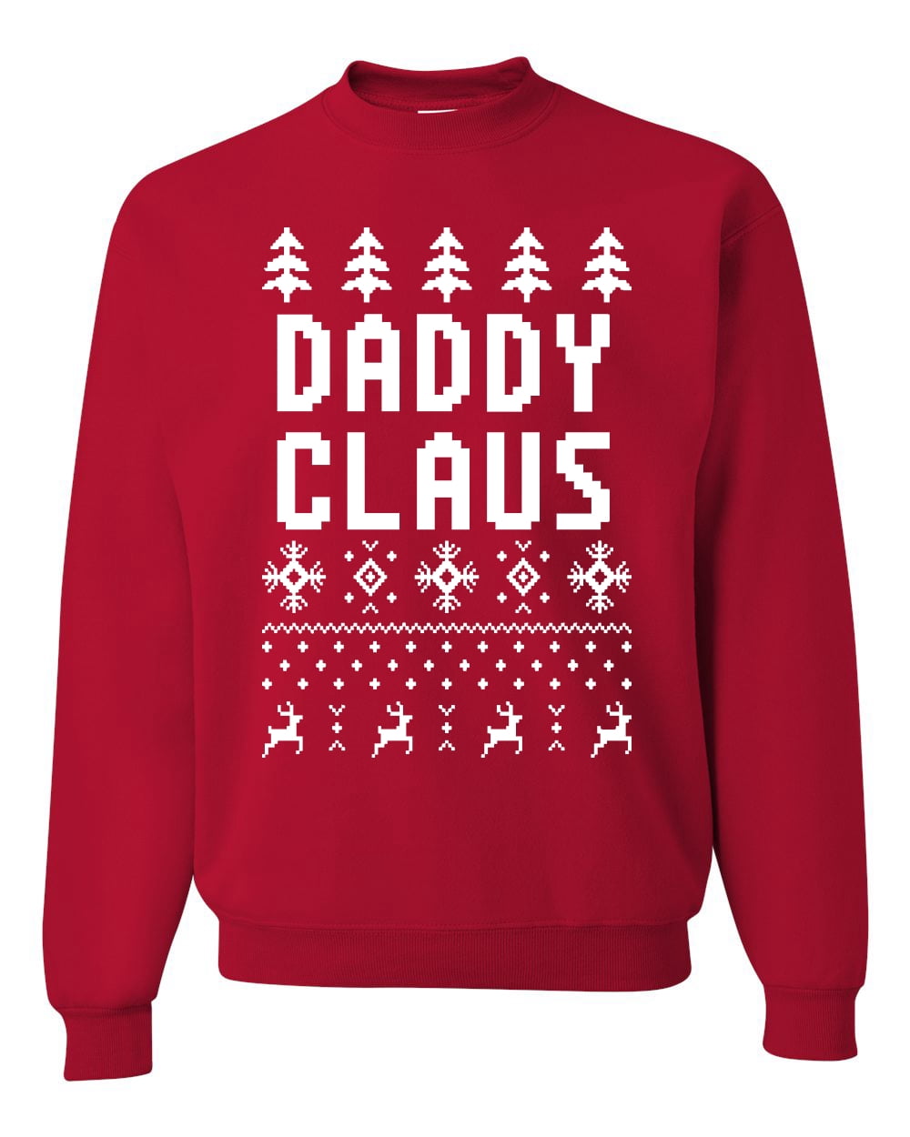 Wild Bobby Daddy Claus Ugly Christmas Unisex Crewneck Graphic Sweatshirt Vintage Heather Red X Large
