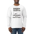 thumbnail image 1 of Wild Bobby,Daddy and Daughter Always Heart to Heart Daddys Girl Father Gift, Father's Day, Men Long Sleeve Shirt, White, Large, 1 of 3