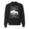thumbnail image 1 of Wild Bobby,Daddy and Daughter Always Heart to Heart Daddys Girl Father Gift, Father's Day, Unisex Crewneck Graphic Sweatshirt, Black, Small, 1 of 3