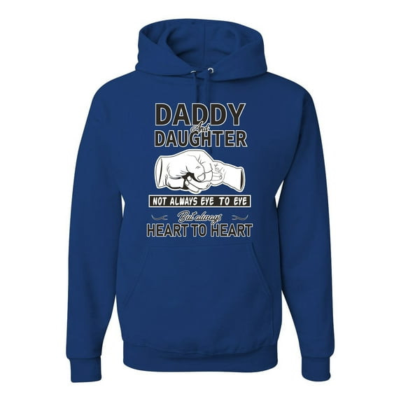 Wild Bobby,Daddy and Daughter Always Heart to Heart Daddys Girl Father Gift, Father's Day, Unisex Graphic Hoodie Sweatshirt, Royal, 3XL