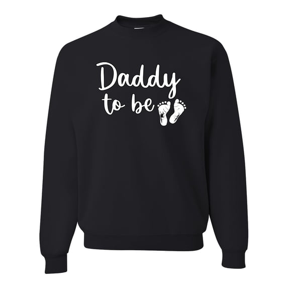 Wild Bobby, Daddy to Be Pregnancy Reveal Gift Parents to Be, Pop Culture, Unisex Crewneck Graphic Sweatshirt, Black, 4X-Large