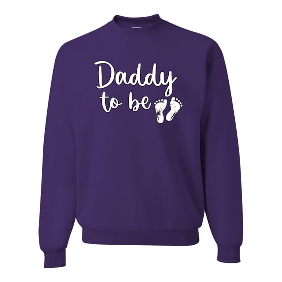 Wild Bobby, Daddy to Be Pregnancy Reveal Gift Parents to Be, Pop Culture, Unisex Crewneck Graphic Sweatshirt, Purple, Small