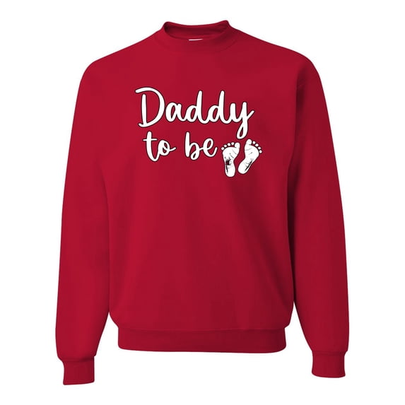 Wild Bobby, Daddy to Be Pregnancy Reveal Gift Parents to Be, Pop Culture, Unisex Crewneck Graphic Sweatshirt, Red, 4X-Large