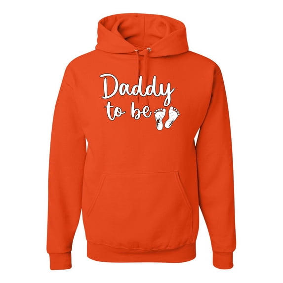 Wild Bobby, Daddy to Be Pregnancy Reveal Gift Parents to Be, Pop Culture, Unisex Graphic Hoodie Sweatshirt, Orange, Medium