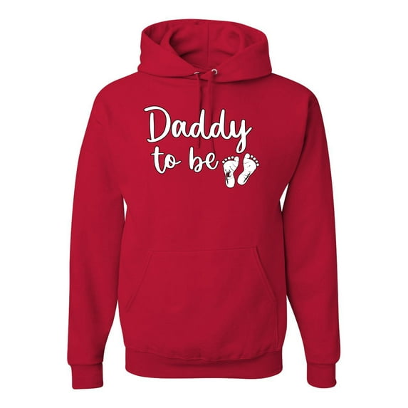 Wild Bobby, Daddy to Be Pregnancy Reveal Gift Parents to Be, Pop Culture, Unisex Graphic Hoodie Sweatshirt, Red, XX-Large