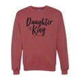 thumbnail image 1 of Wild Bobby Daughter Of The King 2 Corinthians 6:18 Inspirational/Christian Unisex Crewneck Graphic Sweatshirt, Vintage Heather Red, Large, 1 of 5