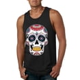 thumbnail image 1 of Wild Bobby Day Of The Dead Sugar Skull Pop Culture Men Graphic Tank Top, Black, Small, 1 of 5