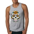 thumbnail image 1 of Wild Bobby Day Of The Dead Sugar Skull Pop Culture Men Graphic Tank Top, Heather Grey, X-Large, 1 of 5
