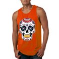 thumbnail image 1 of Wild Bobby Day Of The Dead Sugar Skull Pop Culture Men Graphic Tank Top, Orange, XX-Large, 1 of 5