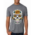 thumbnail image 1 of Wild Bobby Day Of The Dead Sugar Skull Pop Culture Men Premium Tri Blend Tee, Premium Heather, Large, 1 of 5