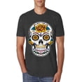thumbnail image 1 of Wild Bobby Day Of The Dead Sugar Skull Pop Culture Men Premium Tri Blend Tee, Vintage Black, Small, 1 of 5