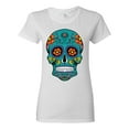 thumbnail image 1 of Wild Bobby Day Of The Dead Sugar Skull Pop Culture Women Graphic Tee, White, 3X-Large, 1 of 5