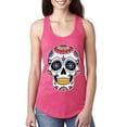 thumbnail image 1 of Wild Bobby Day Of The Dead Sugar Skull Pop Culture Women Racerback Tank Top, Hot Pink, Medium, 1 of 5