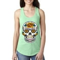 thumbnail image 1 of Wild Bobby Day Of The Dead Sugar Skull Pop Culture Women Racerback Tank Top, Mint, X-Large, 1 of 5