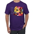 thumbnail image 1 of Wild Bobby Dean Russo A Dog Wags Its Tail With Its Heart Gratitude Pitbull Dog Lover Men Graphic Tee, Purple, 4X-Large, 1 of 5