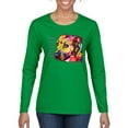 thumbnail image 1 of Wild Bobby Dean Russo A Dog Wags Its Tail With Its Heart Gratitude Pitbull Dog Lover Women Graphic Long Sleeve Tee, Kelly, X-Large, 1 of 5