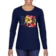 thumbnail image 1 of Wild Bobby Dean Russo A Dog Wags Its Tail With Its Heart Gratitude Pitbull Dog Lover Women Graphic Long Sleeve Tee, Navy, Large, 1 of 5